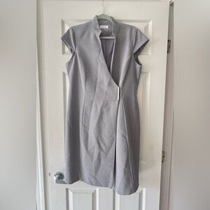 Calvin Klein Asymmetrical Gray Dress